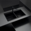 SCHOCK SINK HORIZONT CRISTADUR N200 PURO BLACK 860X500mm  UNDERMOUNT HONN200084U.15yr - Image 2