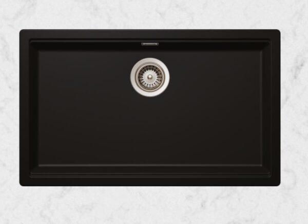 SCHOCK SINK KIRUNA CRISTADUR N100XL NIGHT (BLACK) TOPMOUNT 756mm(L)X456mm(W).15yr