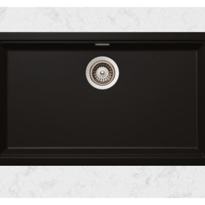 SCHOCK SINK KIRUNA CRISTADUR N100XL NIGHT (BLACK) TOPMOUNT 756mm(L)X456mm(W).15yr