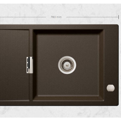 SCHOCK SINK MONO Cristadur D100XS BRONZE 780x510mm [AUTO DRAIN] MOND100X087.15yr