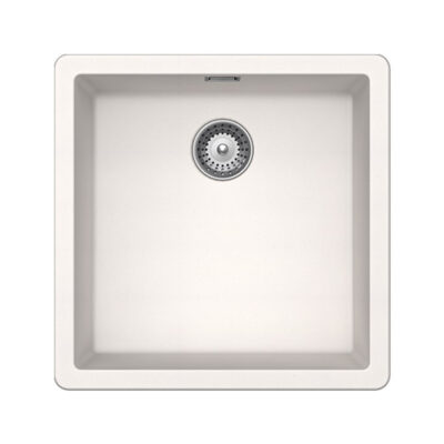 SCHOCK SINK GREENWICH CRISTADUR N100 POLARIS WHITE 456X456mm [MAN DRAIN] TOPMOUNT GREN100099.15yr