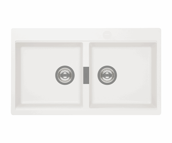 SCHOCK SINK HORIZONT CRISTADUR N200 POLARIS WHITE 860X500mm [AUTO DRAIN] TOPMOUNT HONN200099.15yr - Image 2