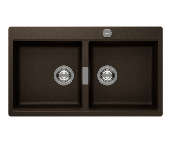 SCHOCK SINK HORIZONT CRISTADUR N200 BRONZE 860X500mm [AUTO DRAIN] TOPMOUNT HONN200087.15yr - Image 2