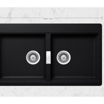 SCHOCK SINK HORIZONT CRISTADUR N200 MAGMA 860X500mm  UNDERMOUNT HONN200097U.15yr