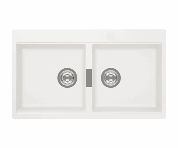 SCHOCK SINK HORIZONT CRISTADUR N200 POLARIS WHITE 860X500mm  UNDERMOUNT HONN200099.15yr - Image 2
