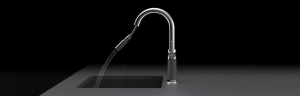 SCHOCK WATER MIXER SC-520 BLACK WITH EXTRACTABLE SHOWER SPOUT ART. 555120PUR - Image 2