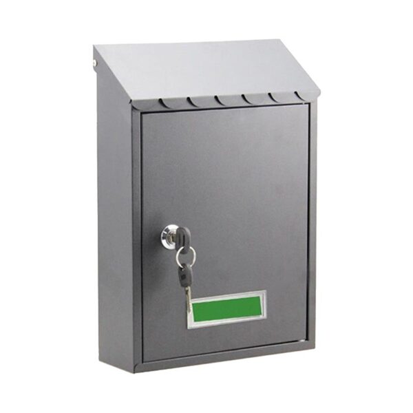 *LETTER BOX STEEL SILVER HPB033H/HPB033 305x215x70mm