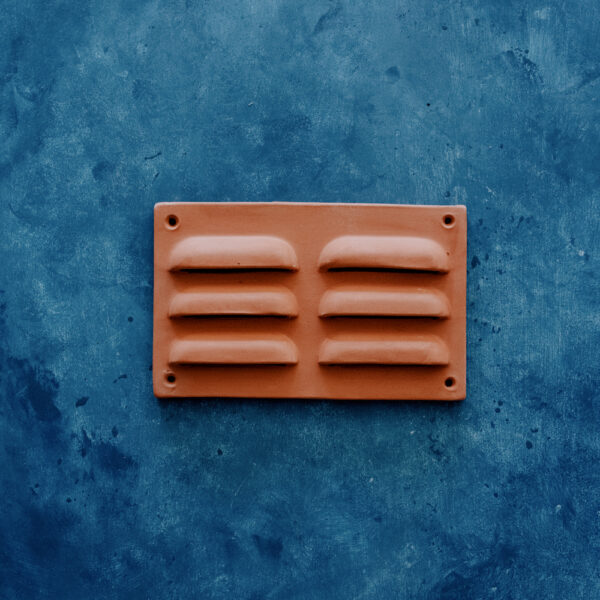 POTTERY VENT 6 LOUVERS 1450 TERRACOTTA