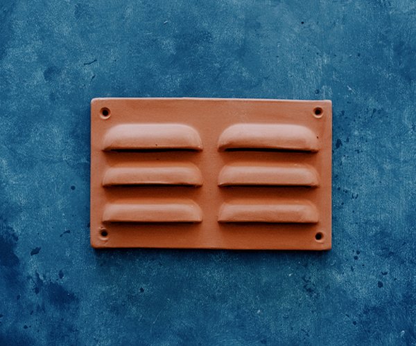 POTTERY VENT 6 LOUVERS 15cm X 24cm TERRACOTTA 1450