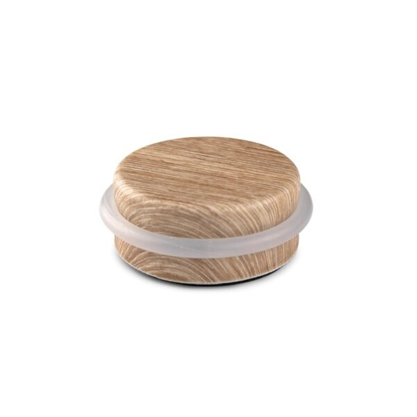 ROUND DOOR STOPPER WITH EXTRA STRONG ADHESIVE HICKORY INOFIX 2098-4-
