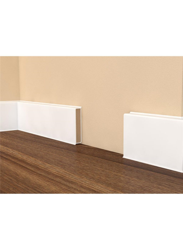 FLOOR SKIRTING `CUBU` 250x8cmx12mm WHITE 5109667