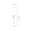 PCS FINFLOOR FLAT SKIRTING ROD.CLIP C164 (*C024) LT.SOV.OAK/C009 CONDOR 2400 X 70 X 15mm - Image 2