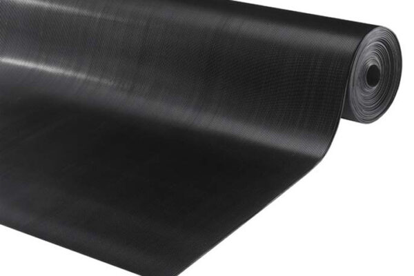 METER (linear) RUBBER MAT ALFA Lined  Black W100cm X L1000cm X T3mm .  Art. ALFA 359 - Image 2