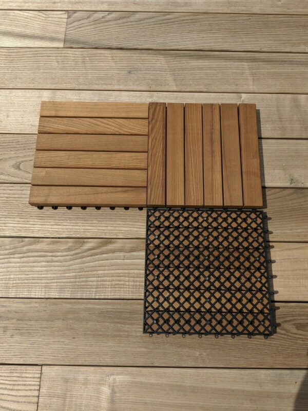 PC THERMO ASH DECKING TILES 300 X 300mm (LEFT) - Image 2