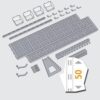 PERFORATED BACK PNL  W/Tool Holders/BOX KIT 80x40cm WHITE ET-SM 11300-00004 - Image 2