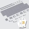 PERFORATED BACK PNL W/Tool Rack KIT 80 x 40cm WHITE ET-SM 11300-00000