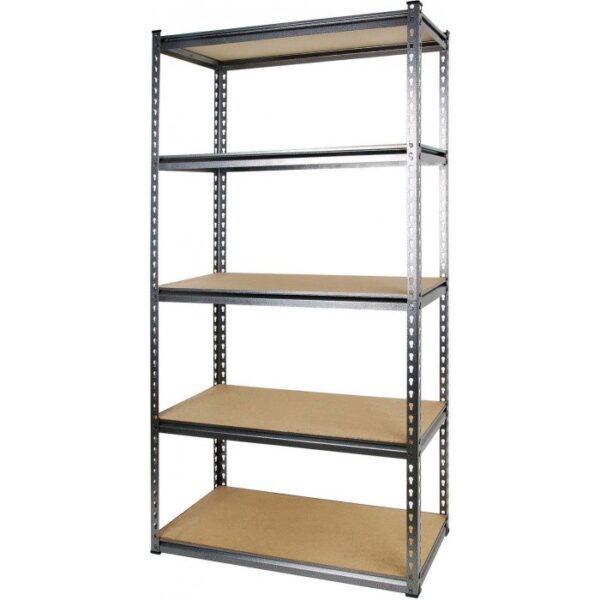 TACTIX 5 SHELF STEEL/WOOD 86.5X35.5X183cm (Max. Load 320kg per shelf) ART: 329016