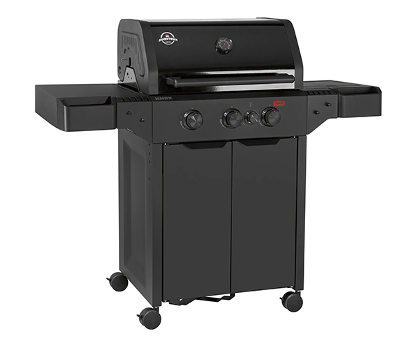 JAMESTOWN 3-BURNER +1 SIDE GAS BBQ GRILL KNOX II BLACK LUX: 321837