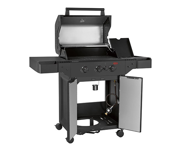 JAMESTOWN 3-BURNER +1 SIDE GAS BBQ GRILL KNOX II BLACK LUX: 321837 - Image 3