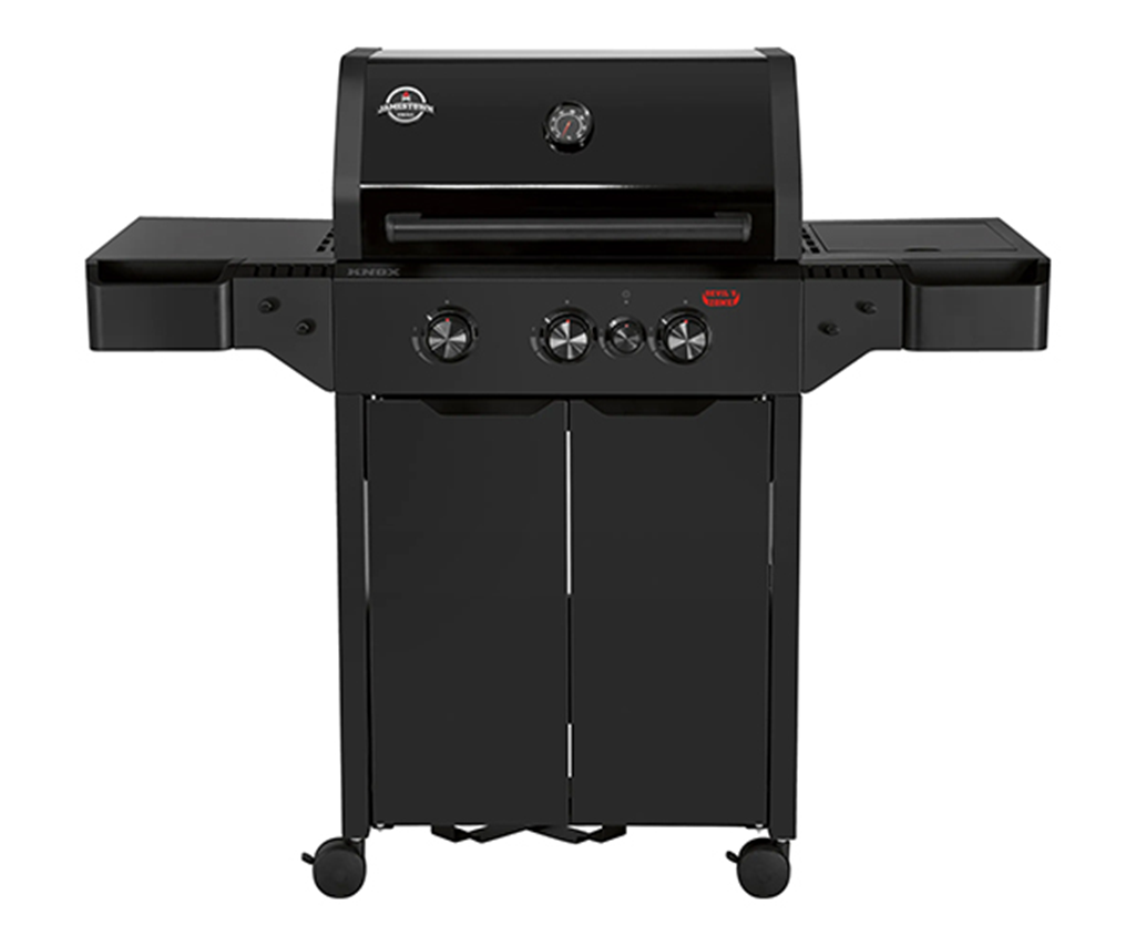 JAMESTOWN 3-BURNER +1 SIDE GAS BBQ GRILL KNOX II BLACK LUX: 321837 - Image 4