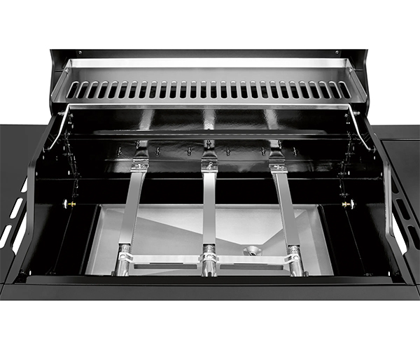 JAMESTOWN 3-BURNER +1 SIDE GAS BBQ GRILL KNOX II BLACK LUX: 321837 - Image 11