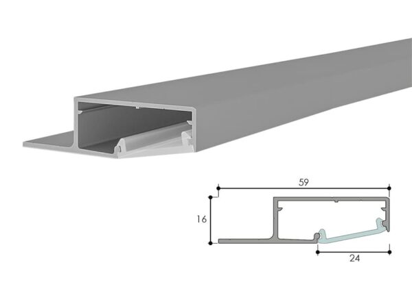 GOLA RELUX PROFILES MATT SILVER 2950mm ART: CTRELUX35P (14pcs /box)