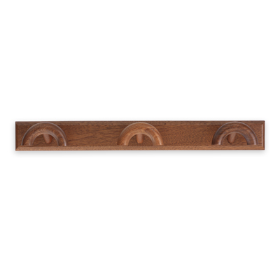 WOODEN HOOK WITH SCREWS 44X385X53mm SAPELLY INOFIX 1473-0- {BLISTER – 1pc}