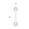 PCS DOOR PULL HANDLE 200mm ALUMINIUM - SATIN NICKELl HERRA R-134A - Image 2
