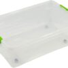 STORAGE BOX WITH LID-WHEELS-LATCHES 585x390xH170mm Art. MP40TTV