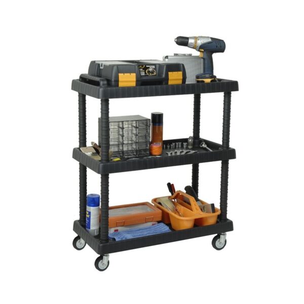 MULTIUSE TROLLEY W750XD375XH920mm ON WHEELS WITH 3 SHELVES ART: D+75373 - Image 6