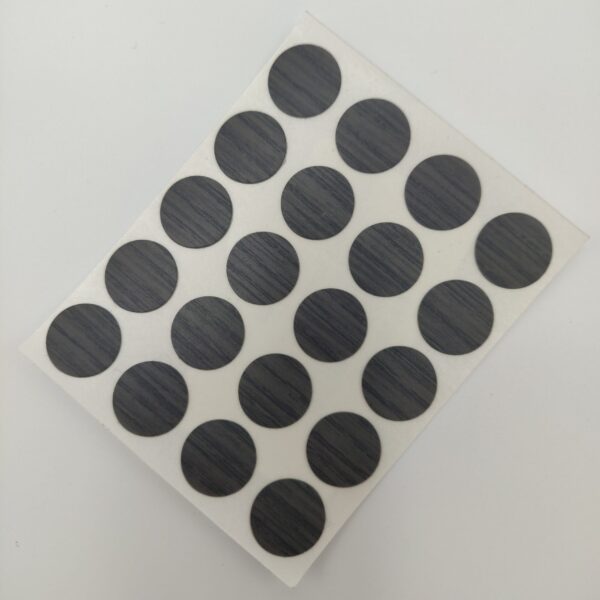 *SHEET X 20pcs SCREW ADHESIVE COVER DIA.13mm WENGE (RENOVALES / SINATRA)