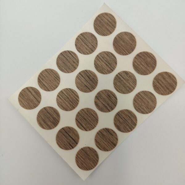 *SHEET X 20pcs SCREW ADHESIVE COVER DIA.13mm ROVERE (TRUFA)