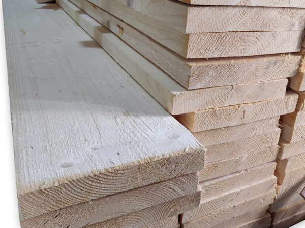 PCS 24 X 100 X 4MT WHITEWOOD O/V.