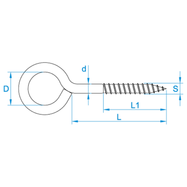 QZ SCREW EYE GALVANISED STEEL - Image 2