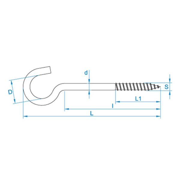 QZ CUP HOOK GALVANISED STEEL - Image 2