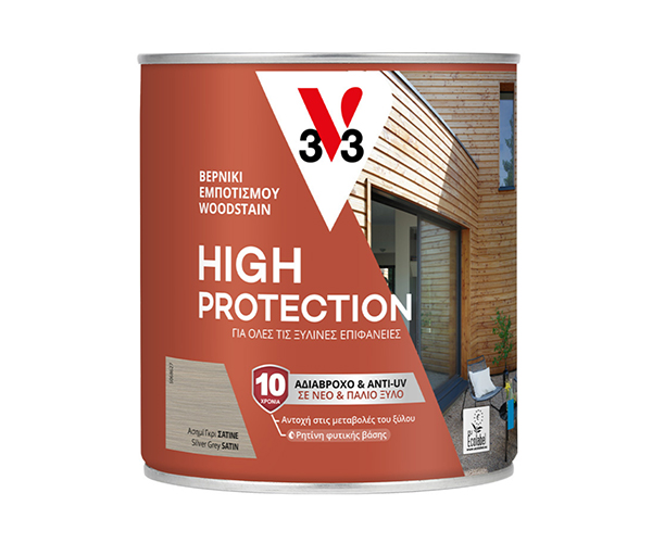 V33 NEW HIGH PROTECTION WATER BASED WOODSTAIN SILVER GREY