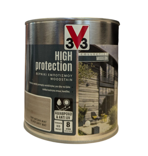 V33 HIGH PROTECTION WOODSTAIN MODERN SILVER GREY